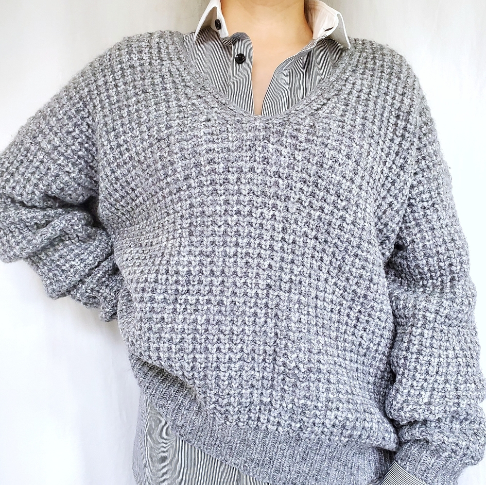 Aritzia Wilfred Gray Wool-blend Sweater Sz S